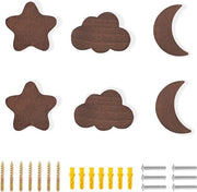 Set unico a sei elementi di cornice in legno stile stelle e nuvole