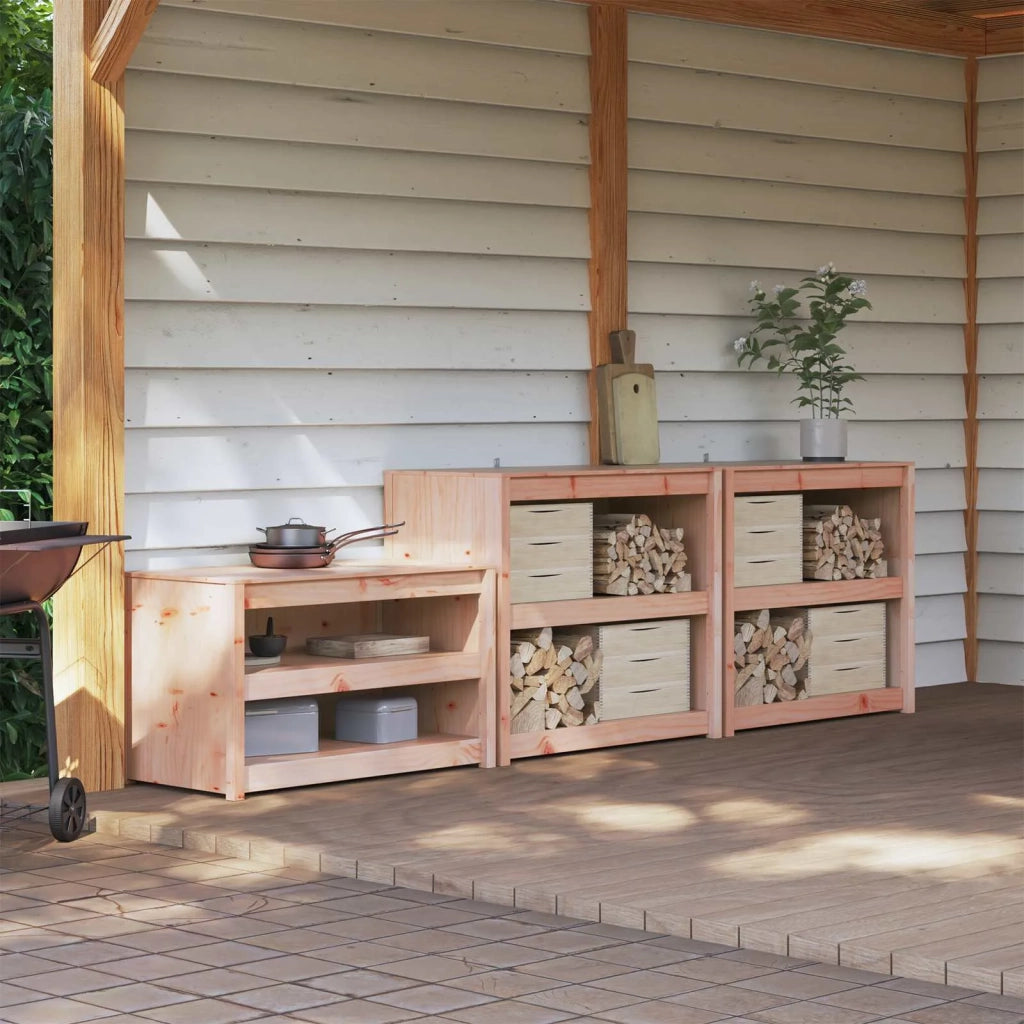 Mobile da cucina da esterno MEPPEL 3 pz Bianco 3443798