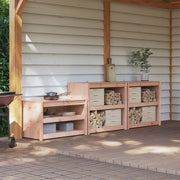 Mobile da cucina da esterno MEPPEL 3 pz Bianco 3443798