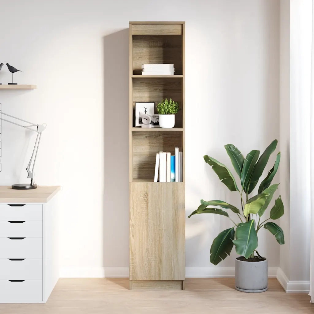 Credenza | Madia | Buffet da pranzo | Armadio da pranzo Rovere Sonoma 37,5x35x180 cm in Legno Multistrato