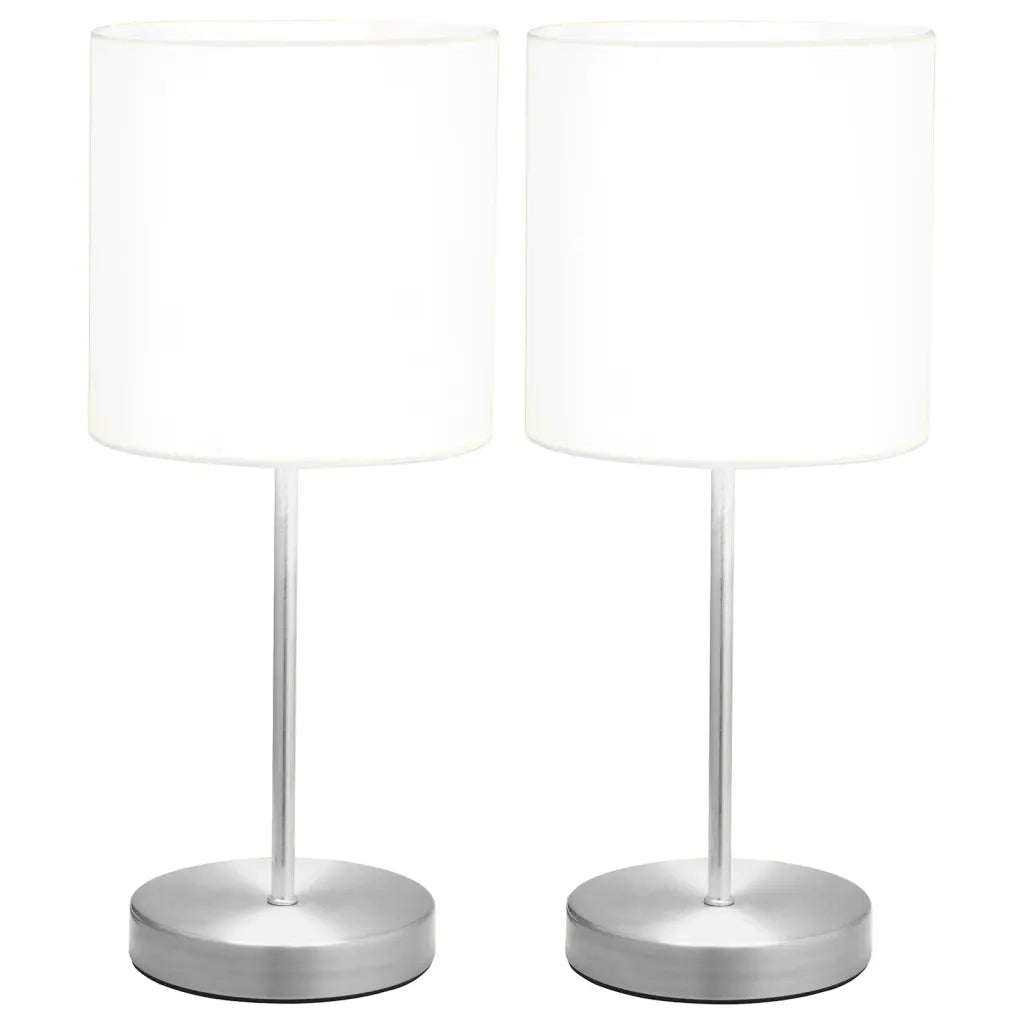 Lampade da Tavolo 2 pz Pulsanti Touch Bianche E14 CFW1874759