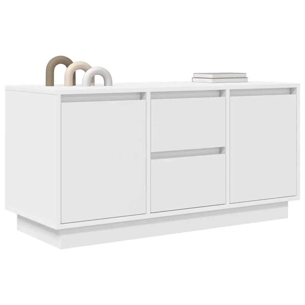 Mobile Porta TV con Luci LED Bianco 100x41x50 cm