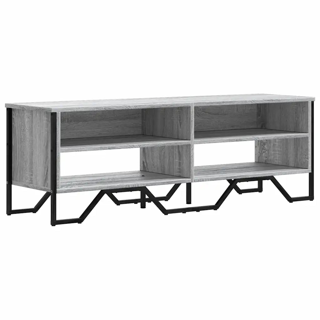 Mobile Porta TV Grigio Sonoma 122x34x41cm in Legno Multistrato