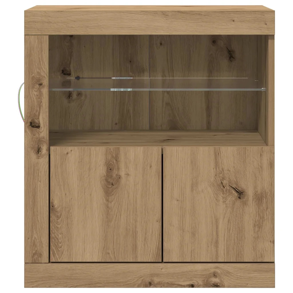 Madia LED Marrone 60,5 x 37 x 67 cm Legno multistrato 863013