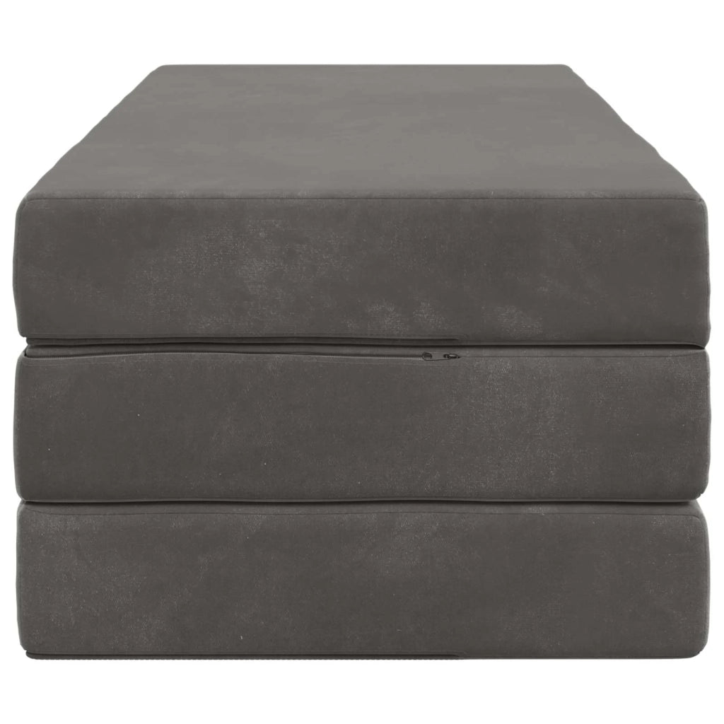 Divano Letto Pieghevole 140 x 67 x 45 cm Grigio Scuro 900228