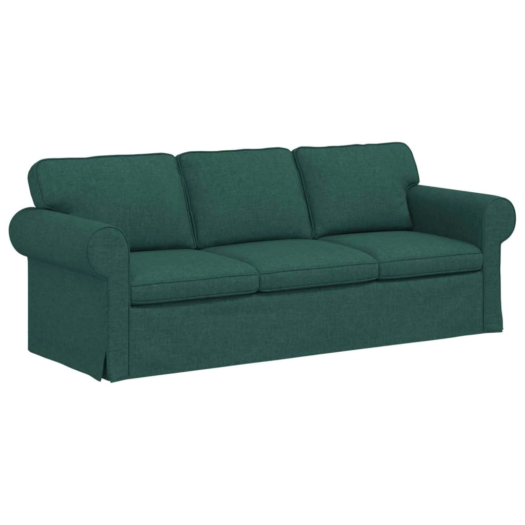 Divano Verde Scuro 215 x 82 x 80 cm Tessuto