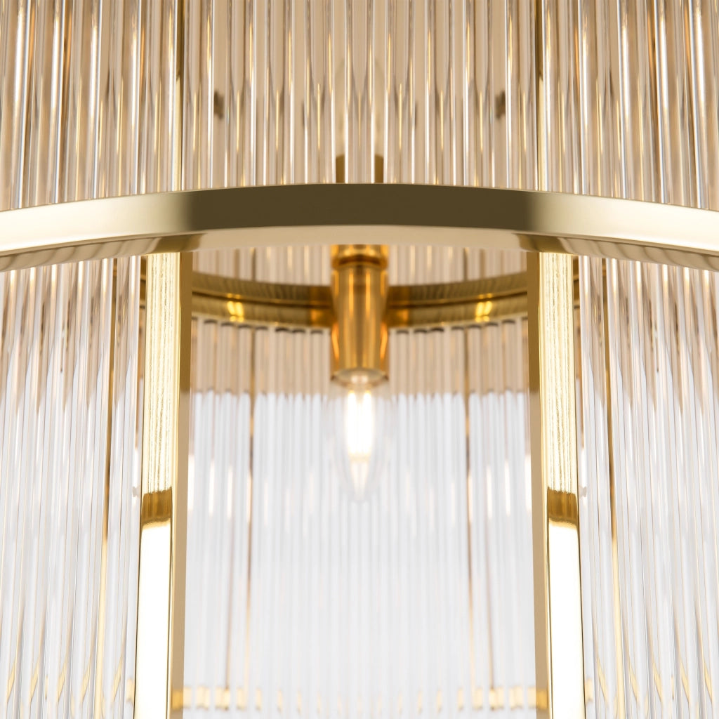 Maytoni Plafoniera moderna Frame 9 luci E14 oro metallo vetro