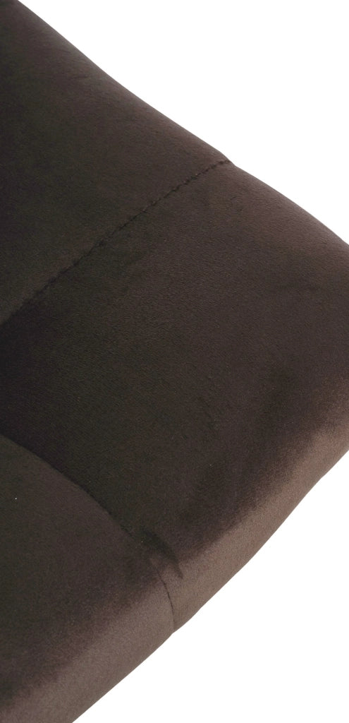 Sgabello Jerry Velvet marrone,nero