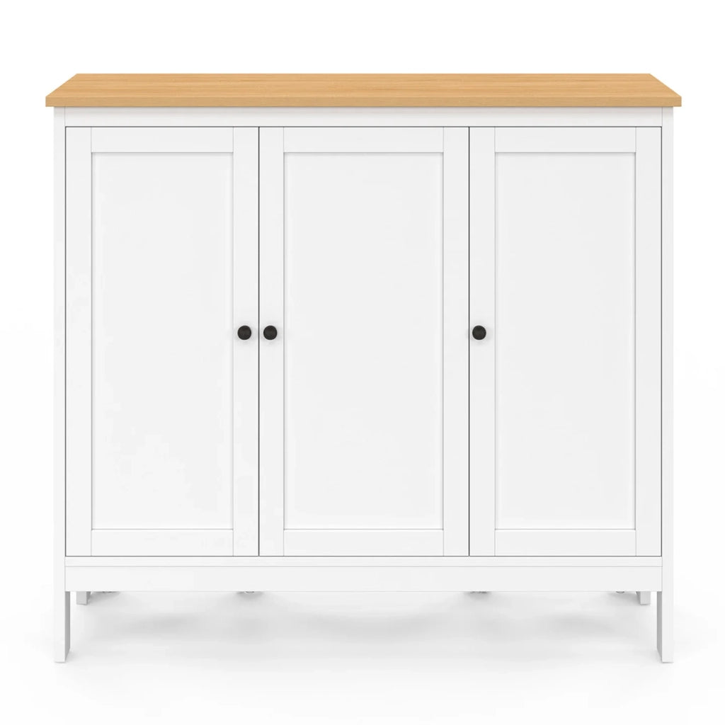 IDMarket - Tavolo bar ad isola Achille e 2 sgabelli in legno bianco con piano in faggio