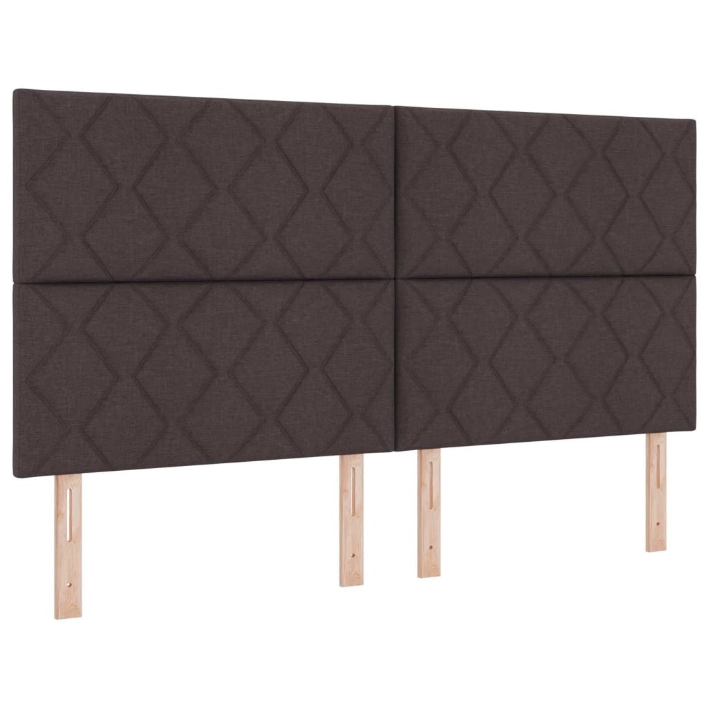 Letto Box Spring LED con Materasso Marrone Scuro 180 x 200 cm 3455671