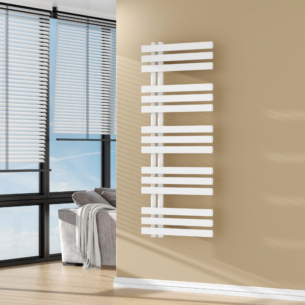Scalda Asciugamani da Parete Slidre ad Acqua Calda 120 x 50 cm - Bianco [neu.haus]