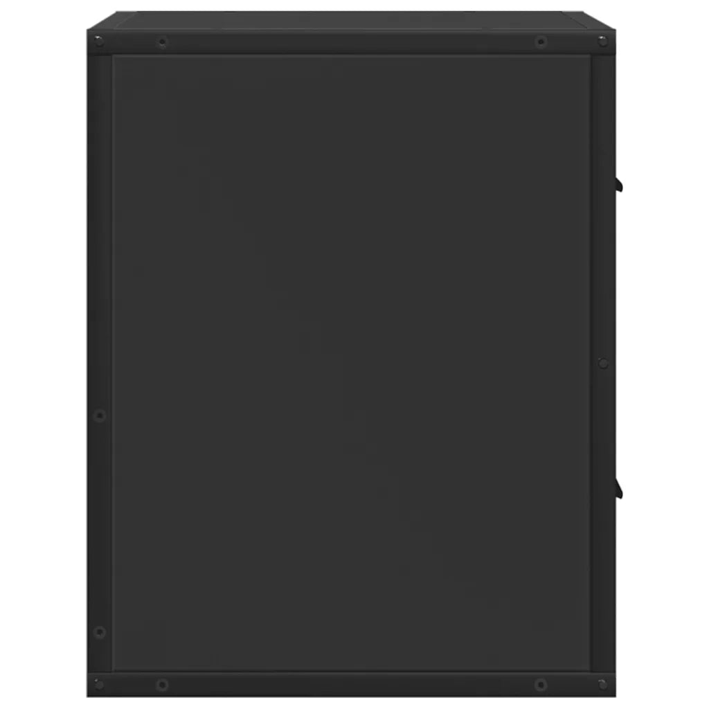 Comodini a Muro 2 pz Nero 40x31x39,5 cm 848725