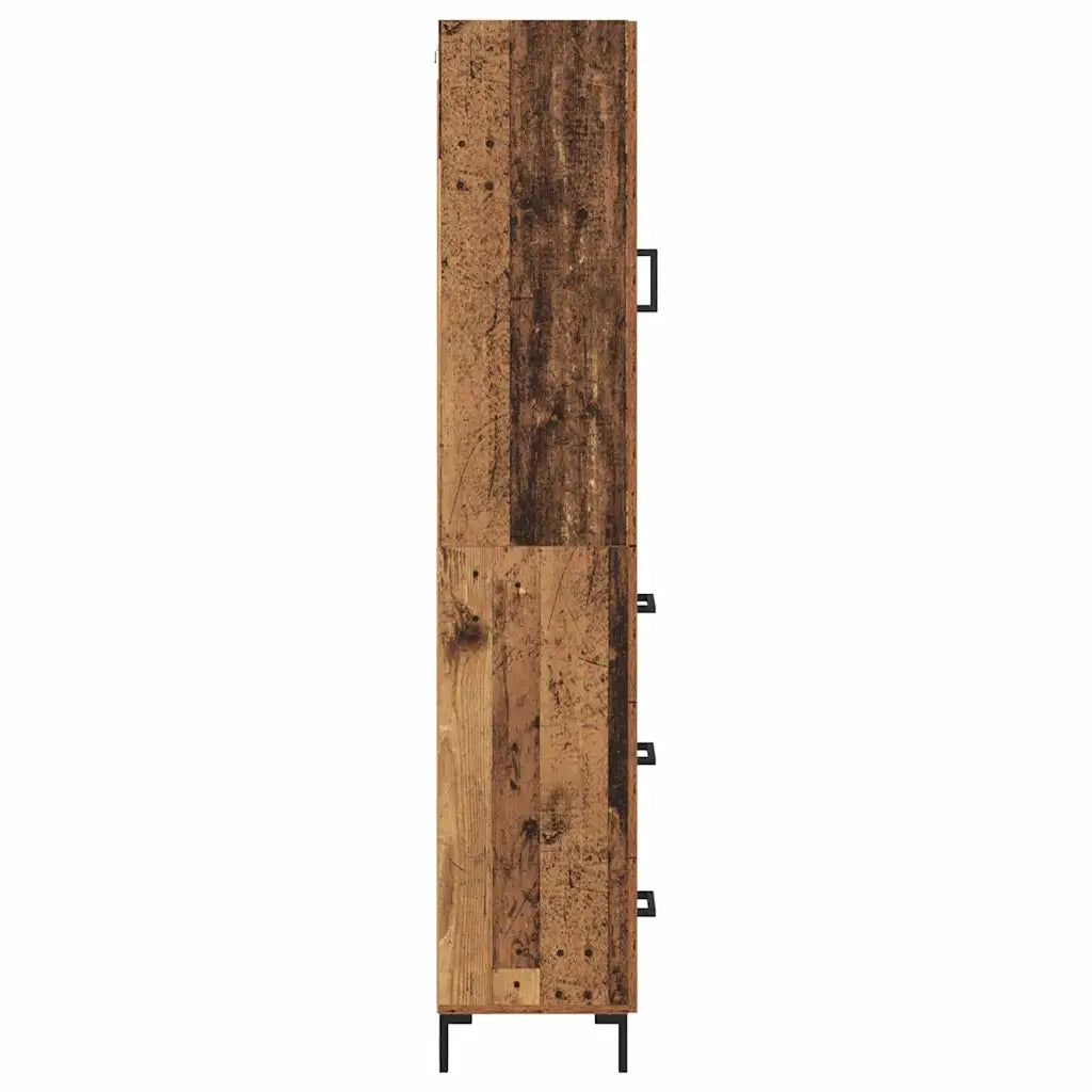 Credenza | Madia | Buffet da pranzo | Armadio da pranzo Legno vecchio 34,5 x 34 x 180 cm Legno multistrato