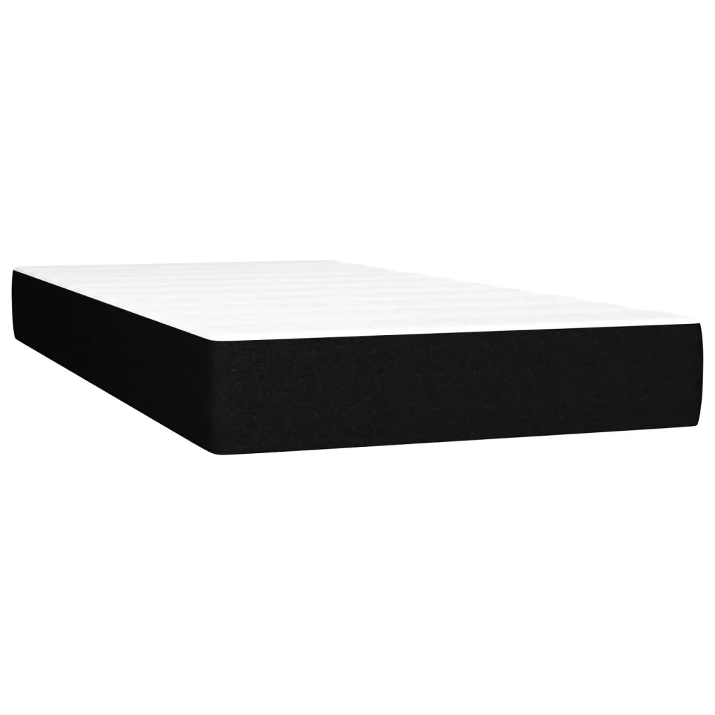 Giroletto a Molle con Materasso Nero 120x190 cm in Tessuto