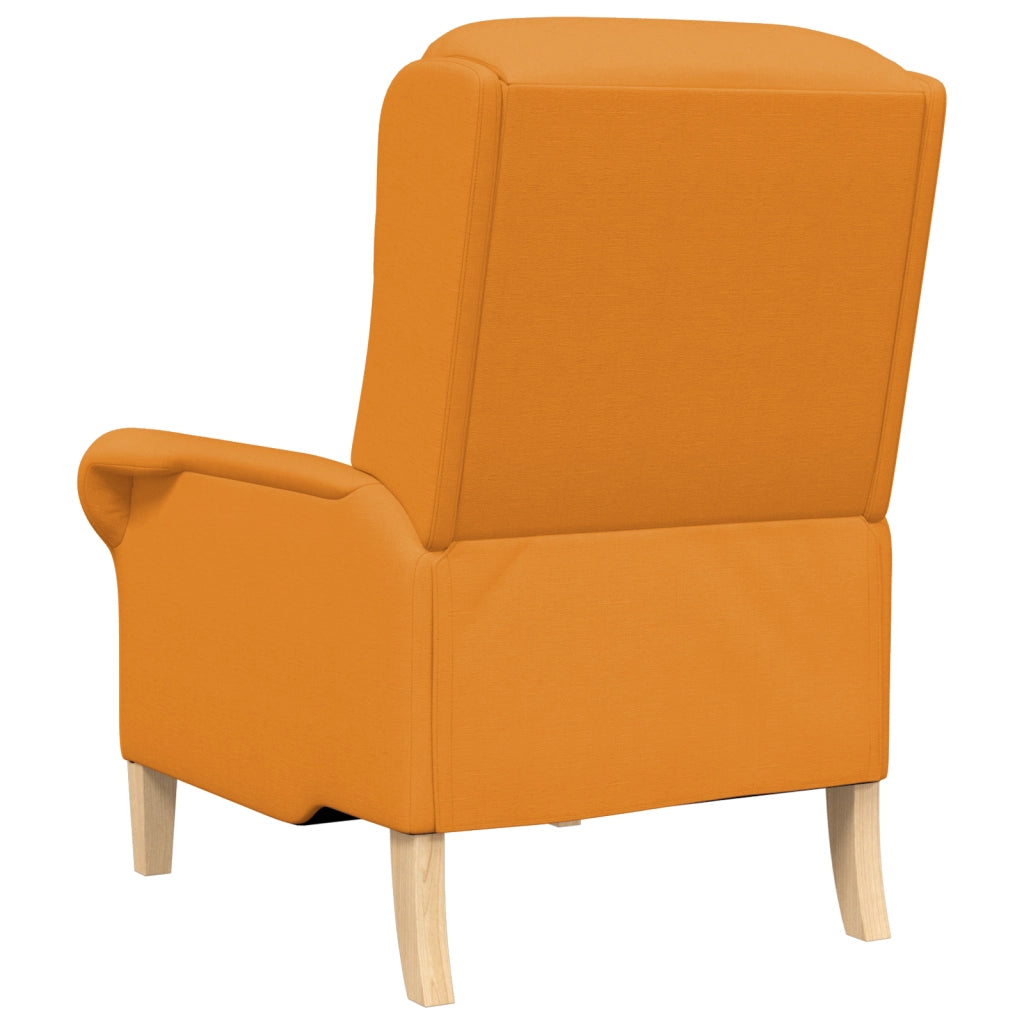 Poltrona Moderna Senape Scuro Tessuto Grande Ergonomica