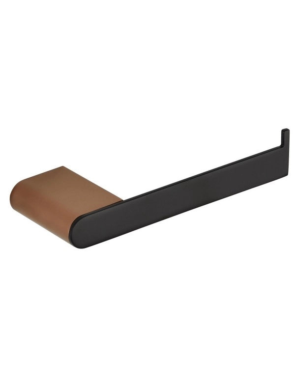 Porta carta igienica GALLA in ottone nero e oro 15,5 x6 x3 cm