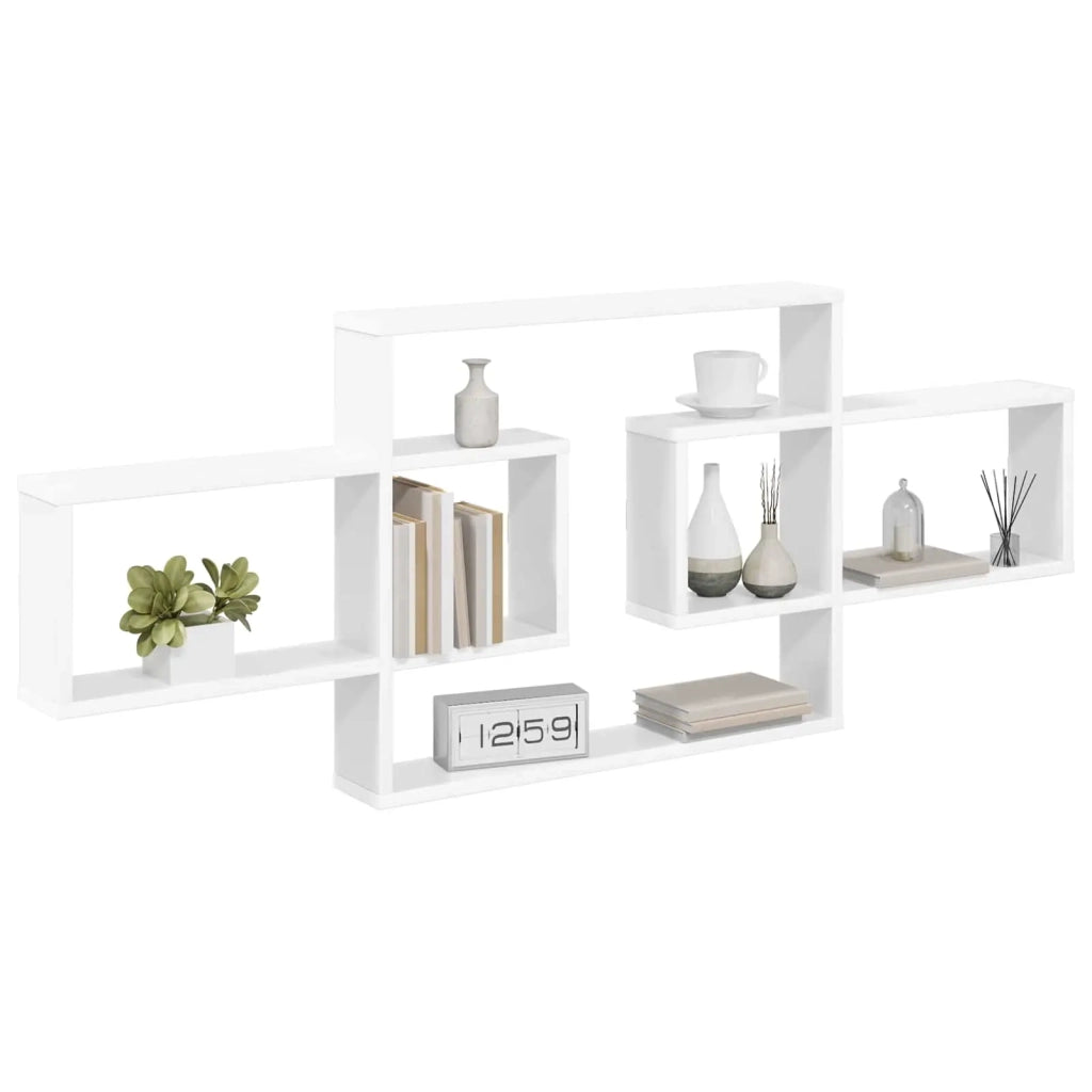 Scaffale da parete Bianco 130 x 10 x 50 cm Legno ingegnerizzato 8012452