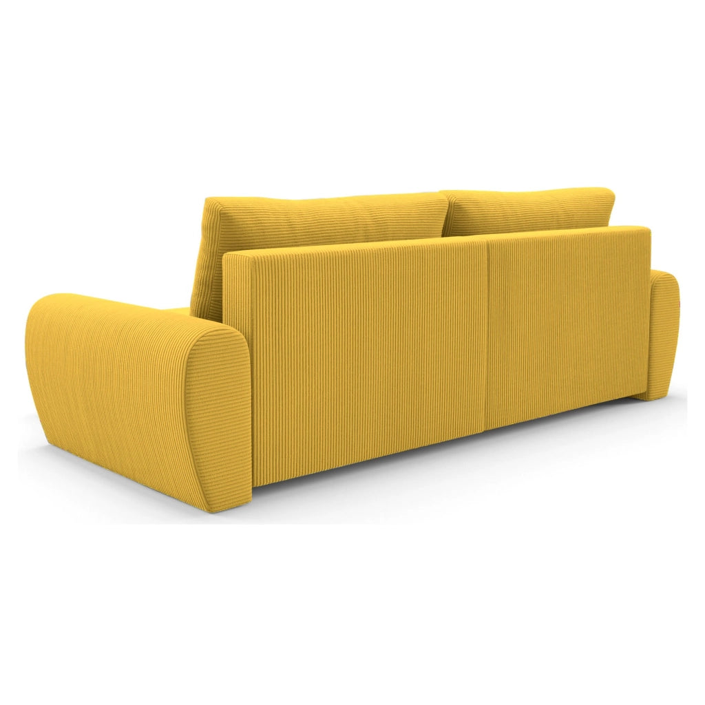 Paullo, Divano Letto con Penisola Contenitore, 253x153 cm Giallo