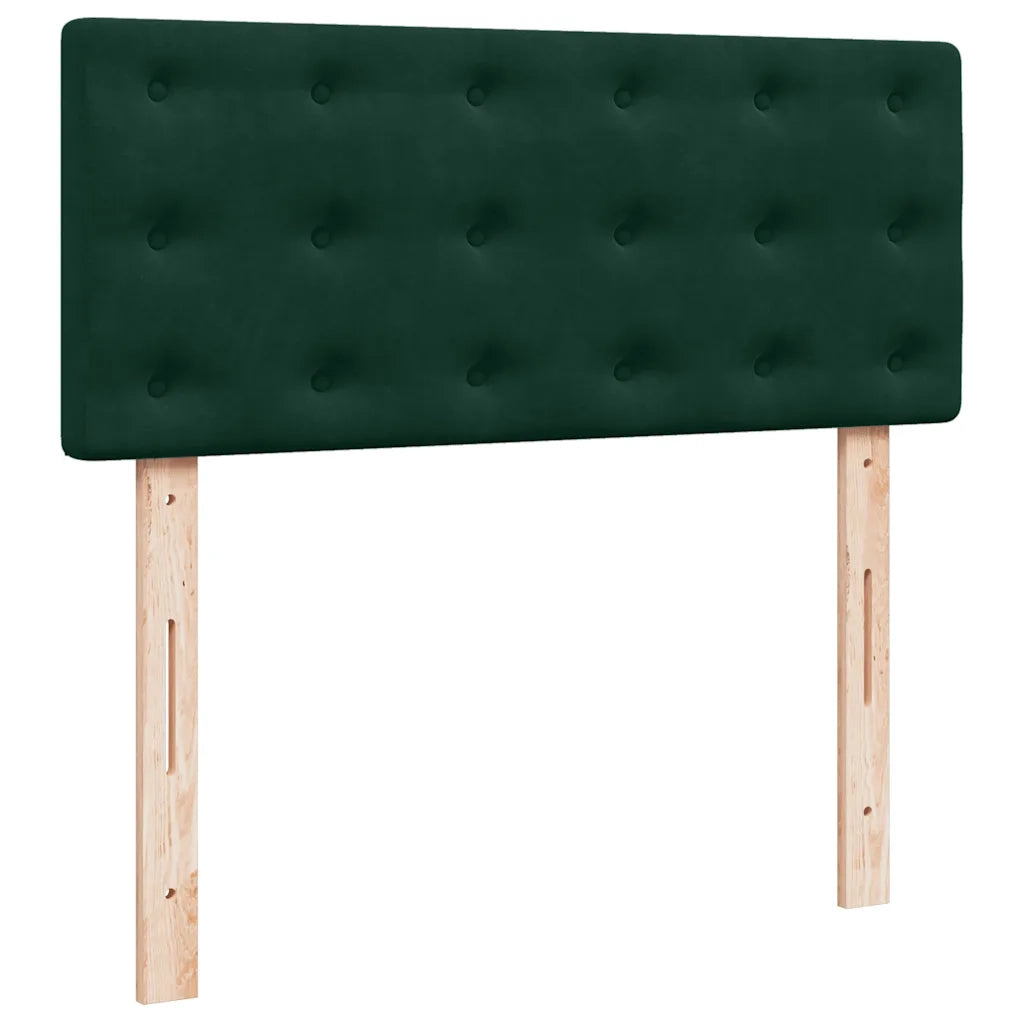 Pouf Letto con Materasso Verde Scuro 120x190 cm Velluto 3311906
