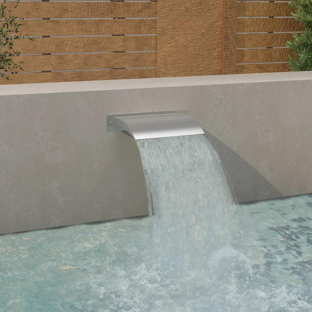 Fontana per Piscina Argento 45x26x13 cm in Acciaio Inox 148921