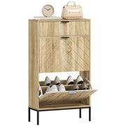 Armadio per scarpe con cassetti e ripiani ¨C Zephmum ¨C Robe 60x24x105.5 cm