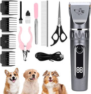 Scheerappareto elettrico per animali domestici - set con rivestimento argentato.