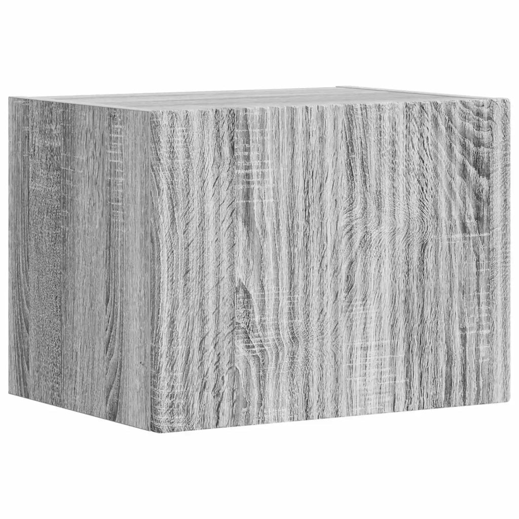 Set di Mobiletto da TV a Parete 4 pz-Credenza per TV sospesa Grigio Sonoma 359259