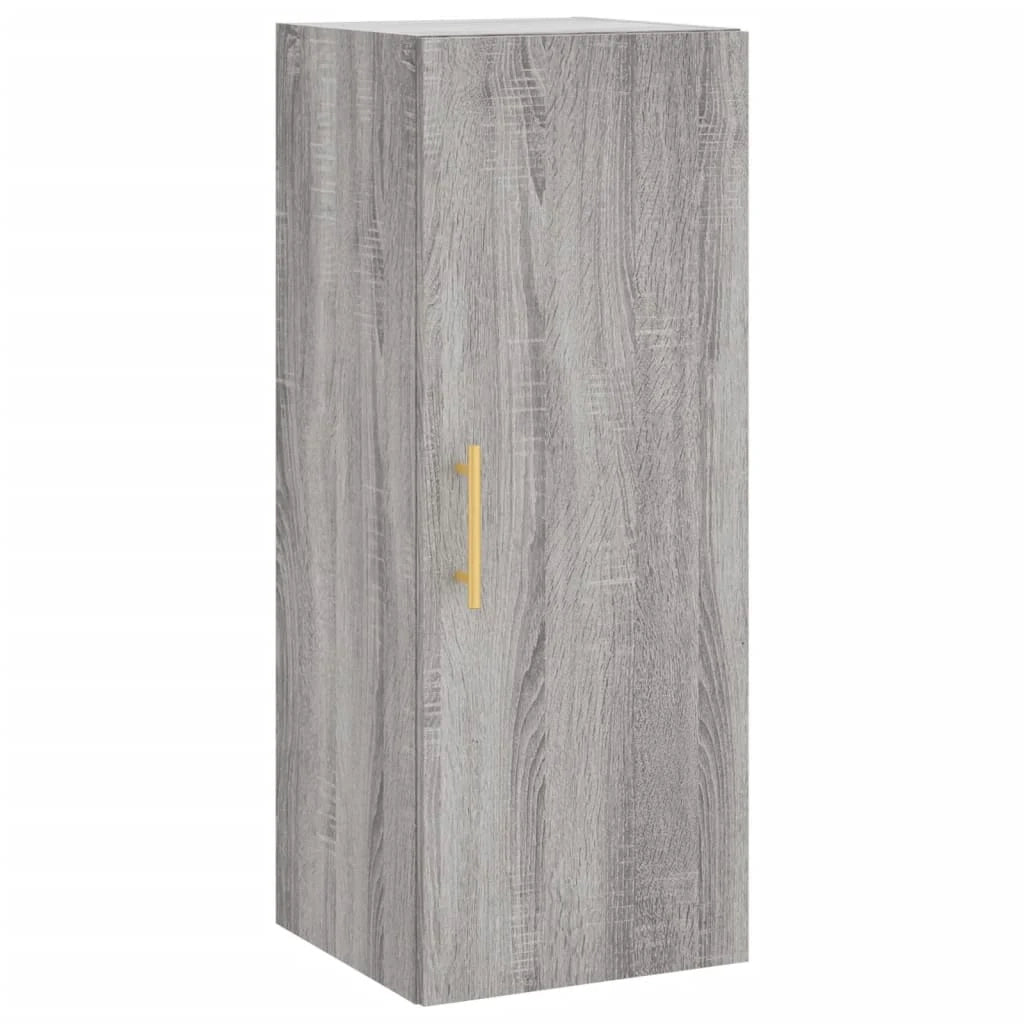 Buffet credenza cassettiera armadio mobile contenitore organizer cucina soggiorno salotto rovere Sonoma alto 34,5 x 34 x 180 cm legno ingegnerizzato grigio 02_0035217