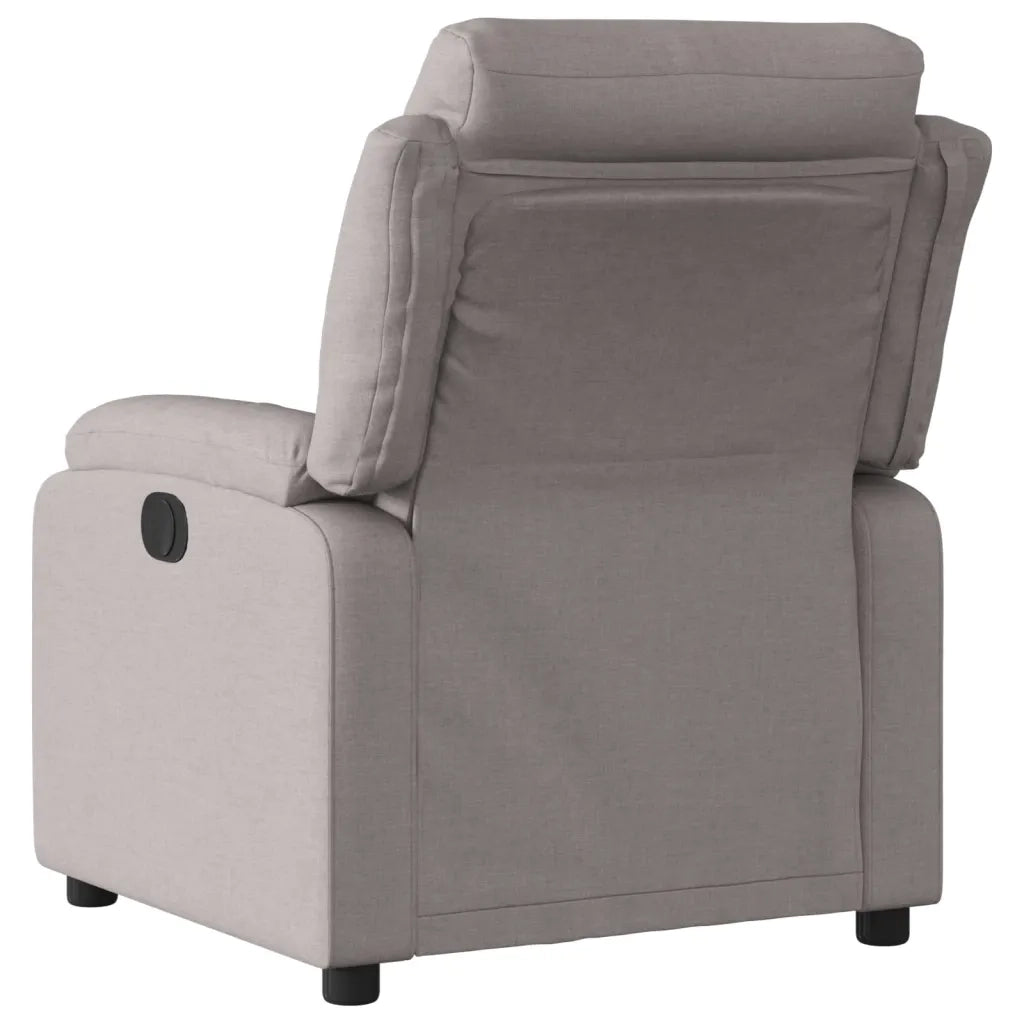Poltrona | Sedia Relax Elettrica Reclinabile Tortora in Tessuto