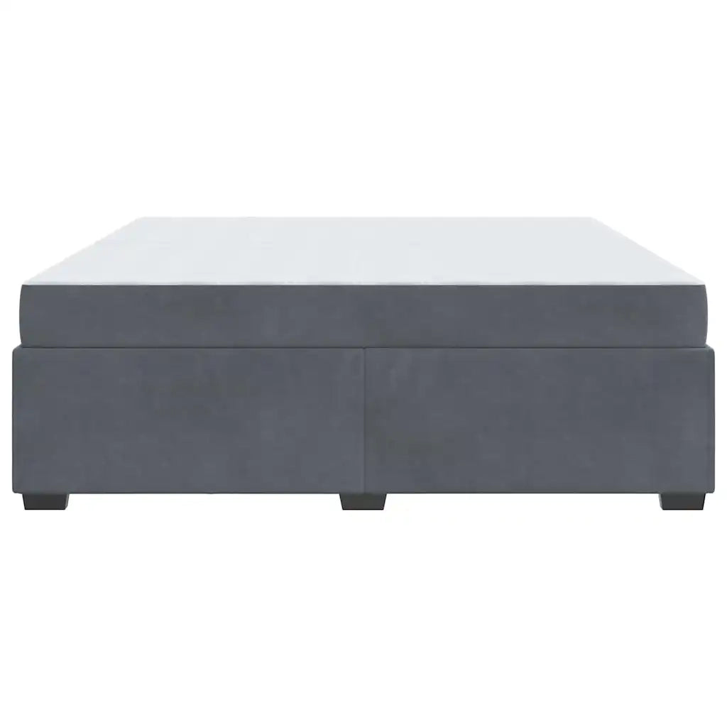 vidaXL Struttura del letto Grigio scuro 200 x 200 cm Velluto