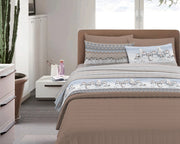 Completo Letto in Flanella Calda e Morbida Anti Pilling - Set Flanellato 3 Misure parure con Federe - Polare beige - 2 Piazze