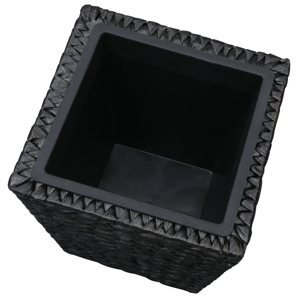 Letti Rialzati 3 pz in Giacinto Intrecciato Nero 45573
