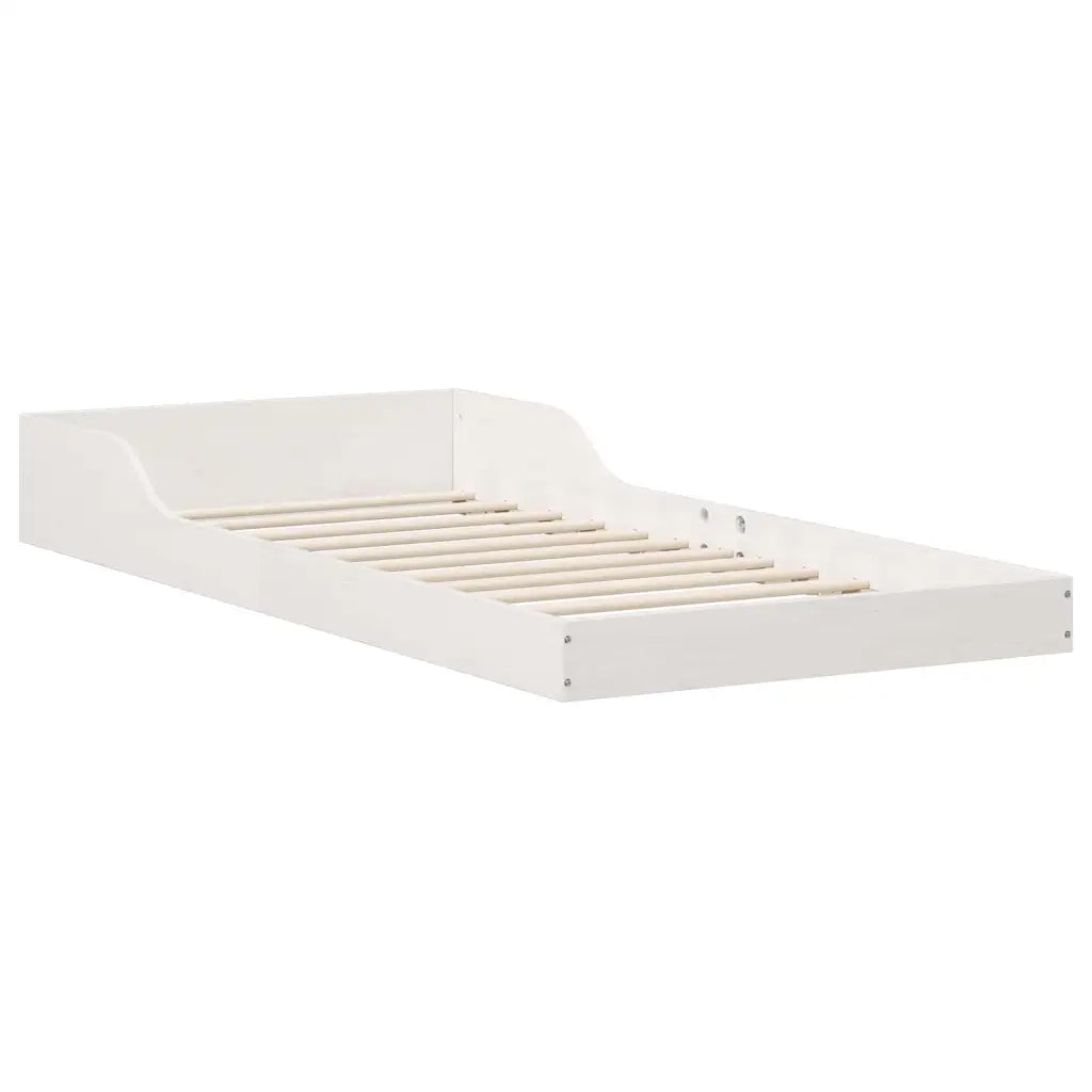 vidaXL Struttura del letto Bianco Legno di pino massello