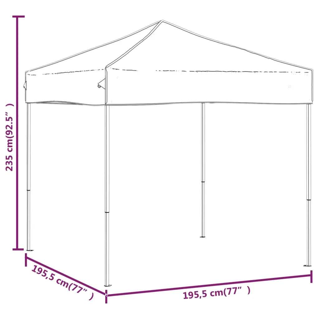 Tenda per Feste Pieghevole-Tenda Gazebo Tortora 2x2 m