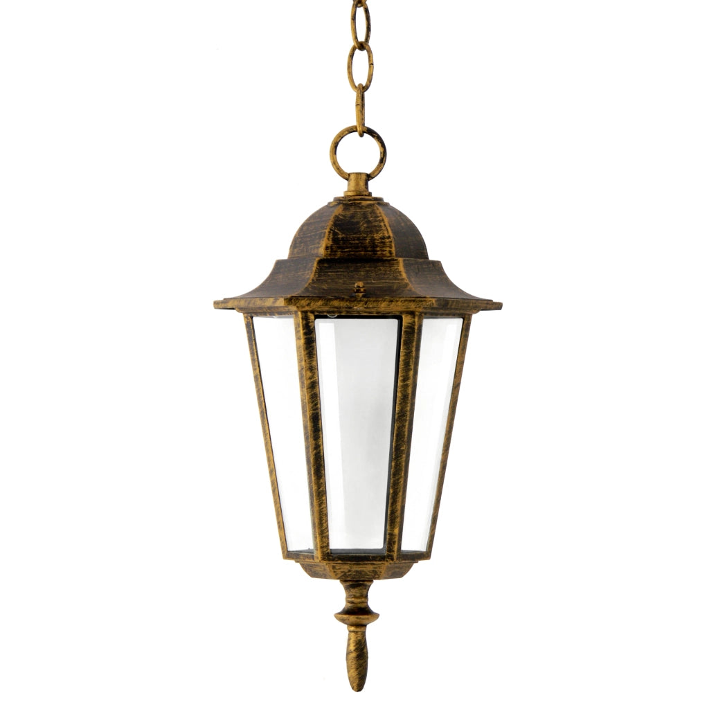Lampada sospesa esterna Polux Liguria patina E27 IP43