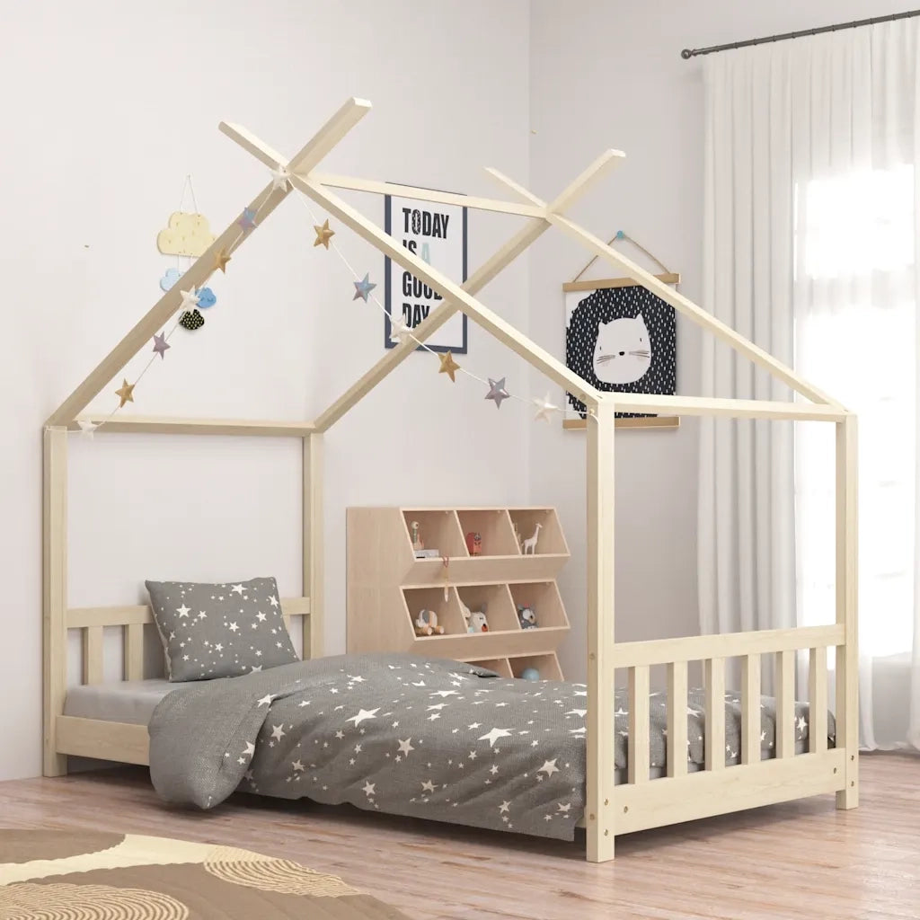 Giroletto per Bambini in Legno Massello di Pino 70x140 cm 283364