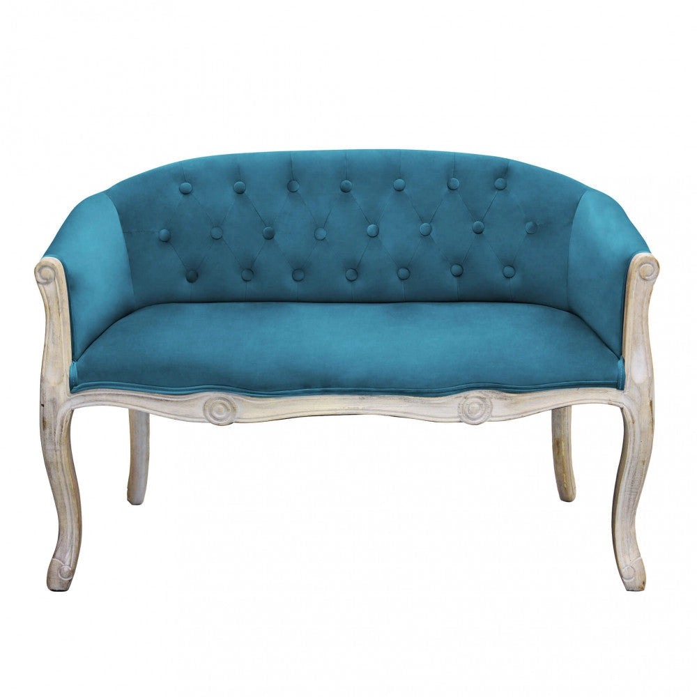Divano Coleman 107x61x70 h cm in Velluto Blu