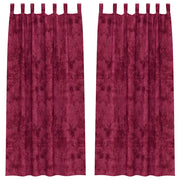 Tende in Velluto 2 pz Rosso vino 245 x 140 cm Velluto