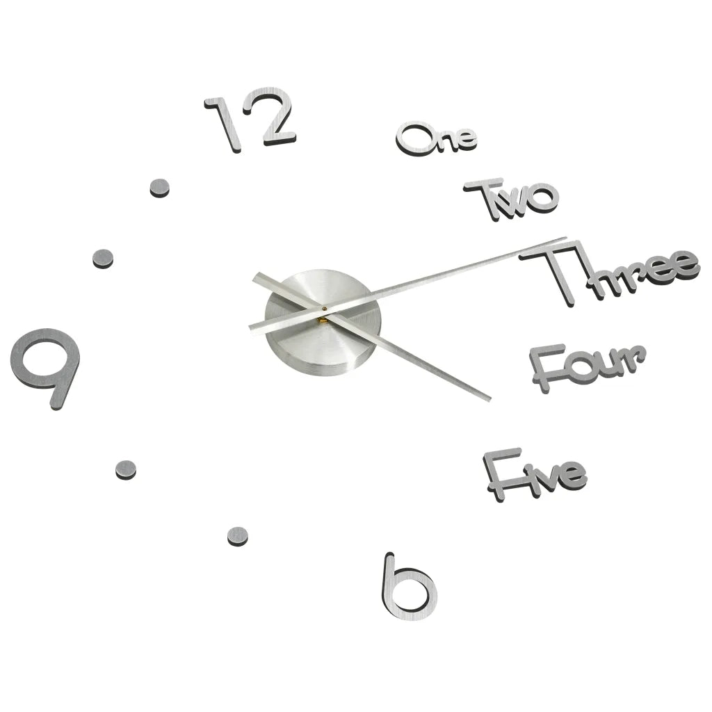 Orologio da Parete 3D Design Moderno Argento 100 cm XXL 325155