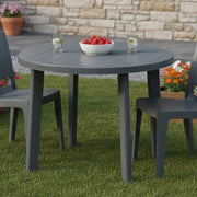 Brooksdale, Tavolo da Esterno 4 Posti Made in Italy, 90x90x72h cm Nero Antracite