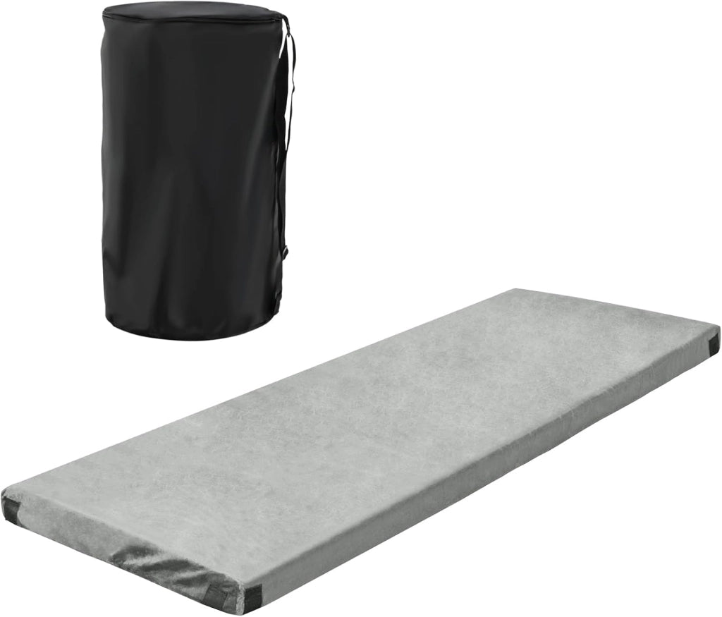 Materasso da campeggio portatile 183 x 62,5 x 6,5 cm, materasso pieghevole in memory foam con borsa per il trasporto, fodera rimovibile in flanella, per viaggi, campeggio, casa
