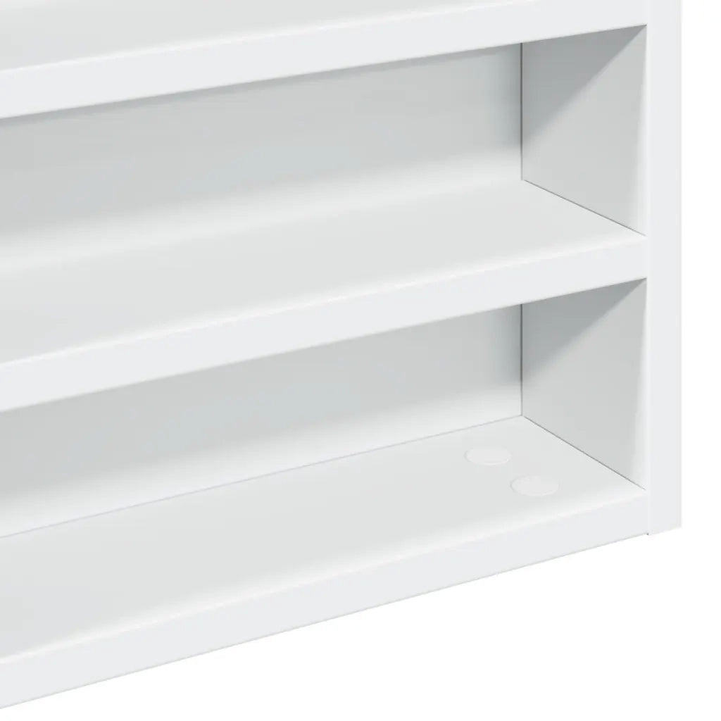 Armadietto con Vetrina Bianco 60x8,5x58 cm Legno Multistrato 847961