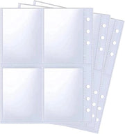 Mou di fotografia a doppia faccia 4 tasche 2,5 x 3,5 pollici per A5 6 anelli, ultrachiaro, caricatore superiore, carte scambiabili, 240 pezzi