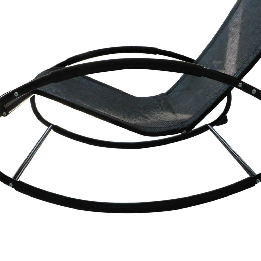 Poltrona dondolo per esterno ¨C Zephmum ¨C Grigio, tessuto, acciaio, 120kg