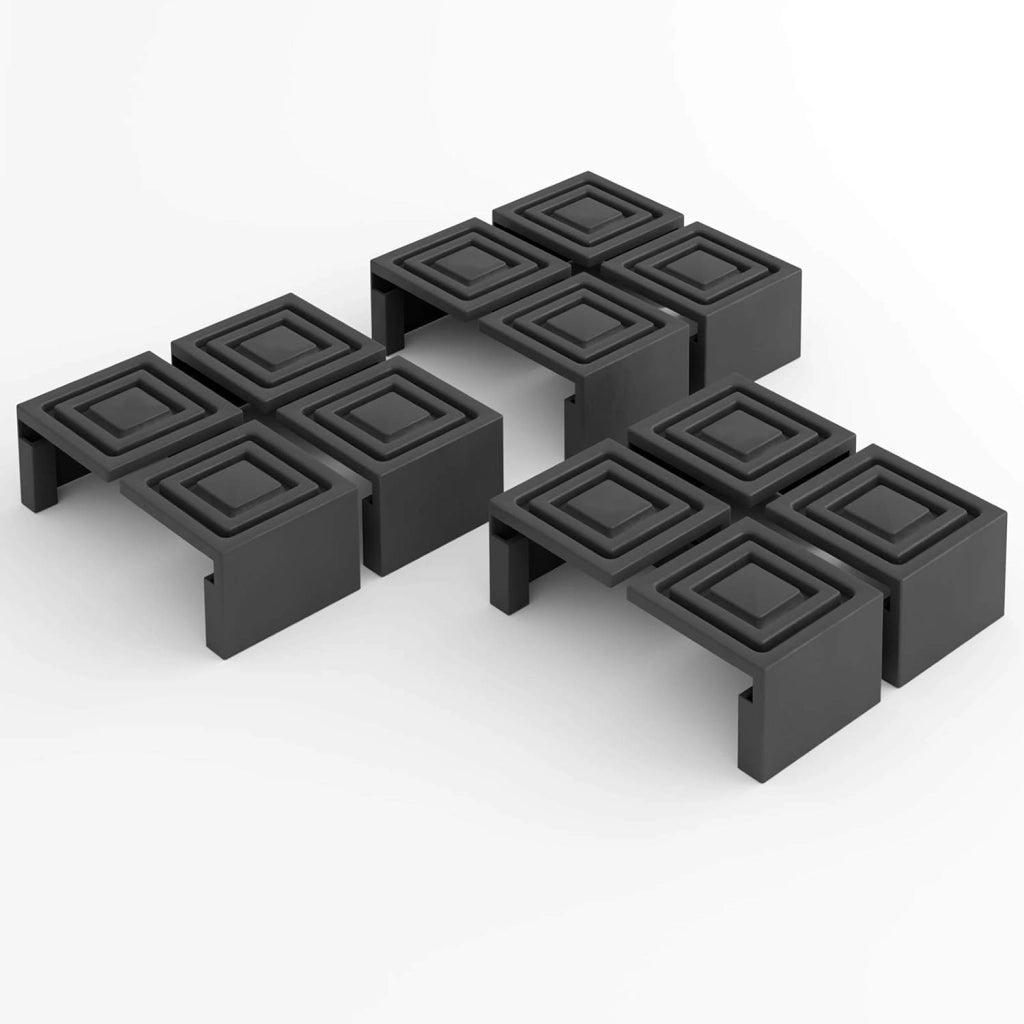 12 Piedini Antigraffio per Mobili Gommini Antiscivolo 3,3x3,3 Tappi Gambe Tavolo Sedie