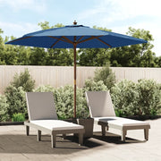 Ombrellone da Giardino con Palo in Legno Azzurro 299x240 cm 363174