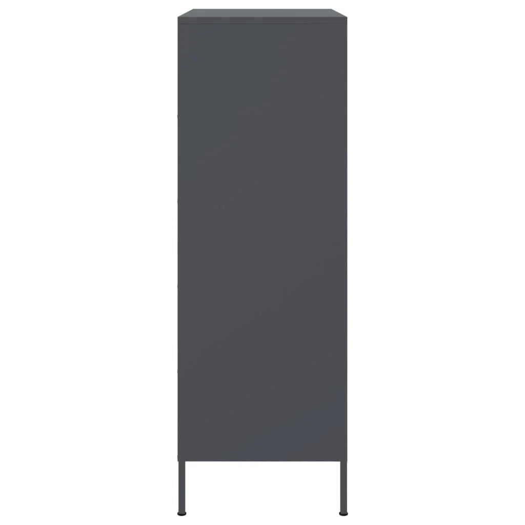 Buffet credenza cassettiera armadio mobile contenitore organizer cucina soggiorno salotto alto 68 x 39 x 113 cm acciaio antracite 02_0032212