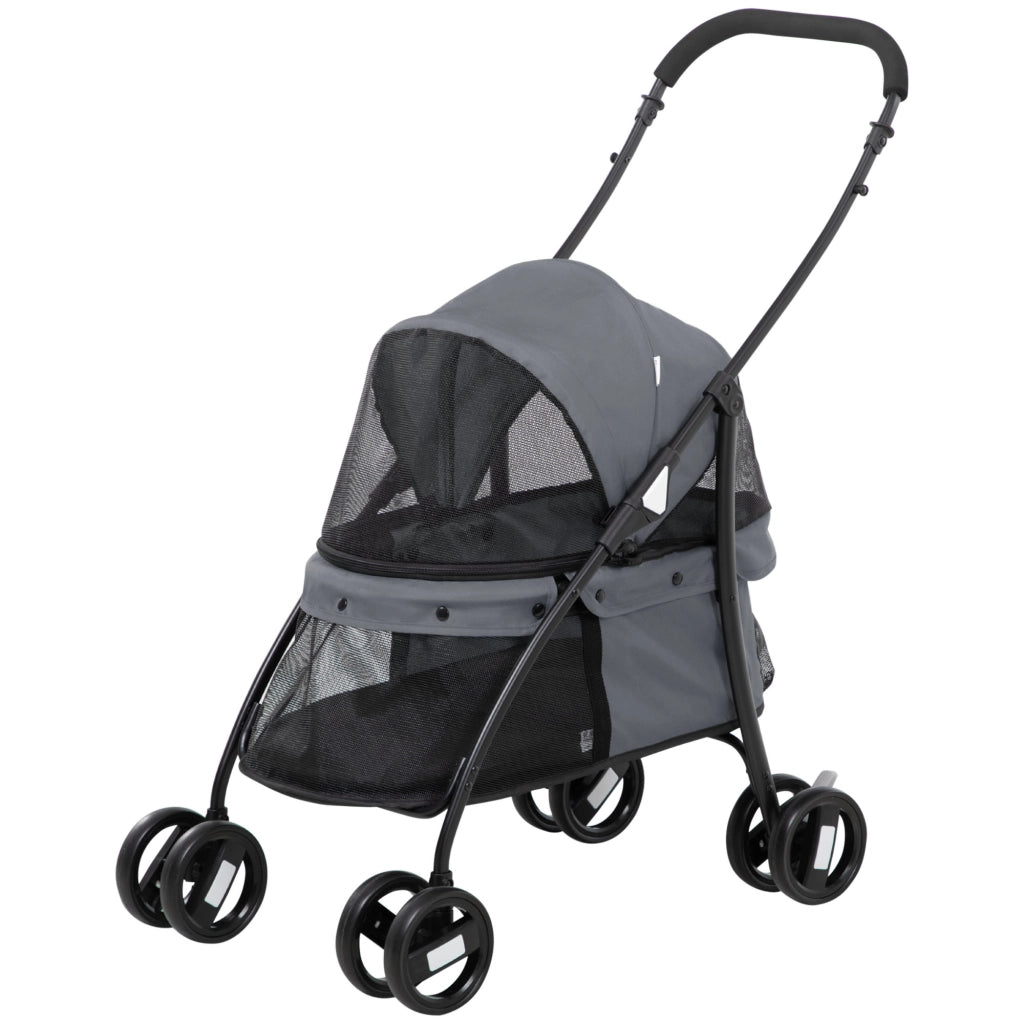 Casetto per Cani Piccolo Pieghevole Grigio con Cuscino ¨C zephmum ¨C Acciaio