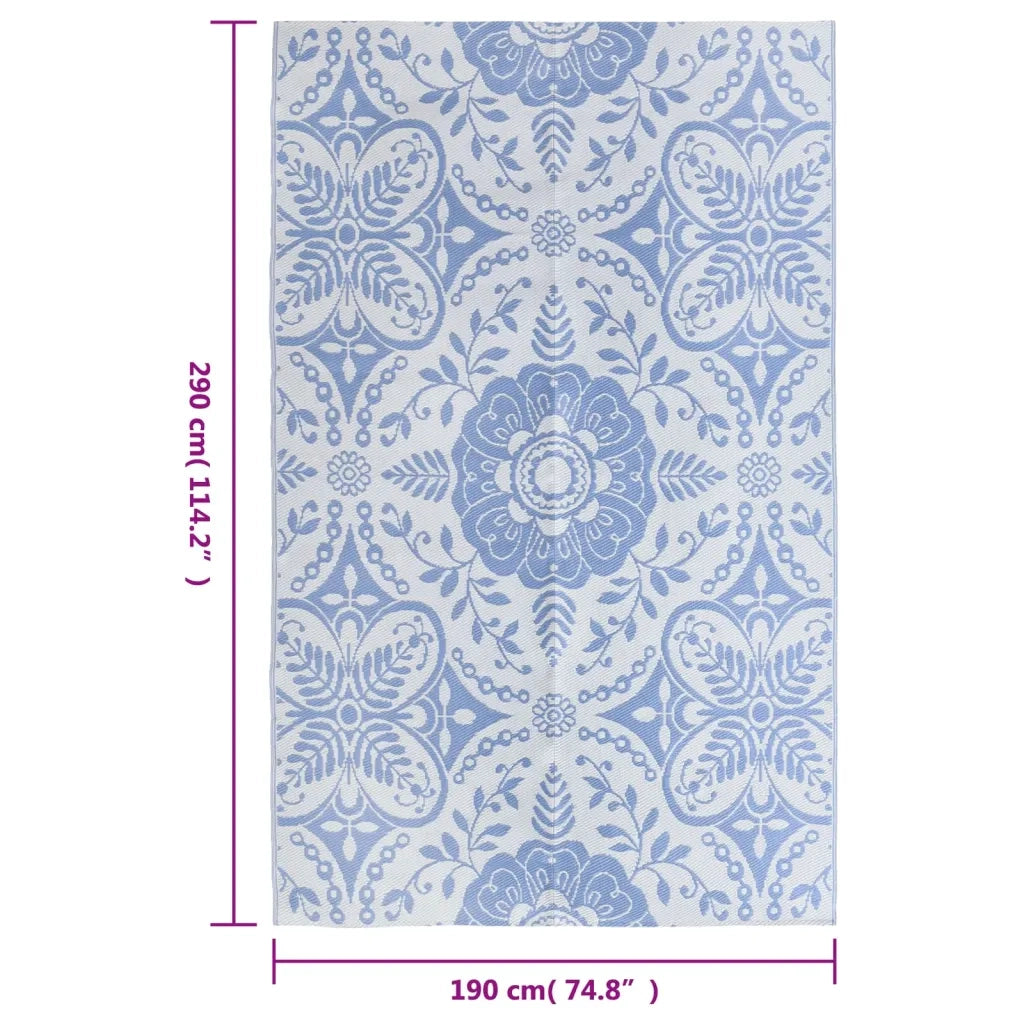 Tappeto da Esterni ARAKIL Blu Baby 190x290 cm in PP 310455