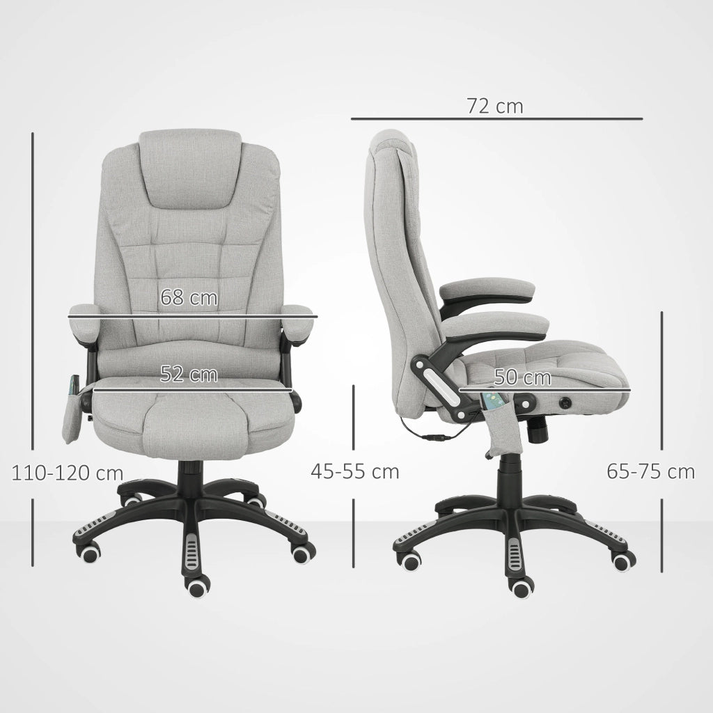 Poltrona Massaggiante Elettrica con Riscaldamento ¨C Zephmum ¨C Grigio